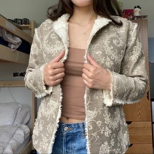 CHICO’S Fuzzy Patterned Jacket